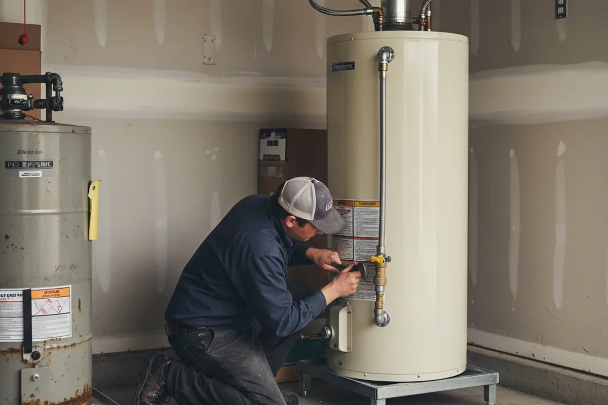 Water heater and shutoff valve replacement in Santee